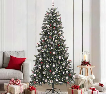 vidaXL Umjetno božićno drvce Zelena 210 cm PVC, Plastika i Čelik - Venlo