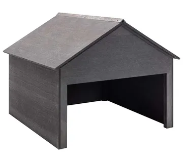 vidaXL Garaža za kosilicu siva 80 x 80 x 70 cm WPC - Venlo