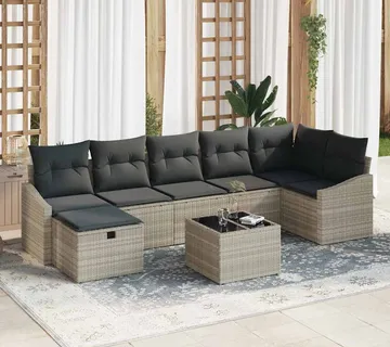 vidaXL Set sofe 8 kom. poliratan - Venlo