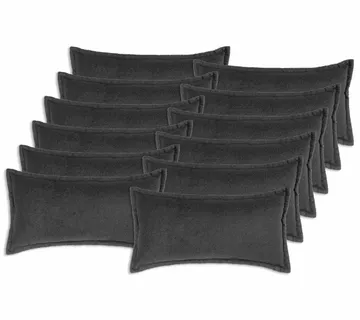 vidaXL Presvlaka za jastuk 12 kom. HOUTEN Tamnosiva 40 x 80 cm Bouclé - Venlo