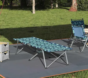 vidaXL Sklopivi kamperski krevet List Šuma 194 x 62,5 x 42,5 cm - Venlo