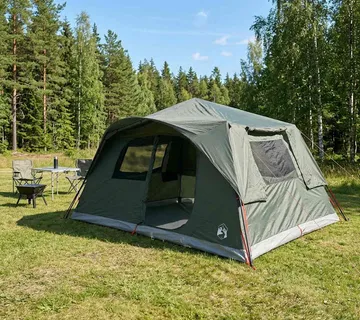 vidaXL Instant šator 10 osoba Maslinasto zelena Poliester i čelik - Venlo