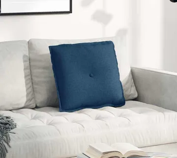 vidaXL Jastuk za leđa Plava 50 x 19 x 45 cm tkanina - Venlo