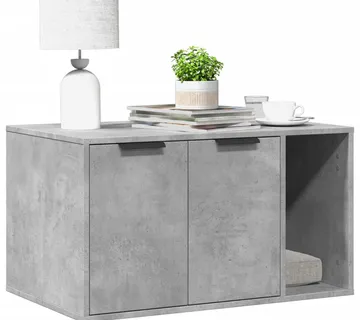 vidaXL Kutija z mačji pijesak boja betona 80x50x45cm konstruirano drvo - Venlo