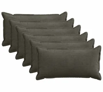 vidaXL Presvlaka za jastuk 6 kom. HOUTEN Antracit 40 x 80 cm Kord - Venlo