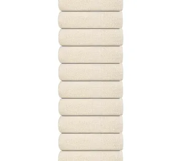 vidaXL Ručnici za goste FROGN 10 kom. krem boje 30x50 cm 360 g/m² - Venlo