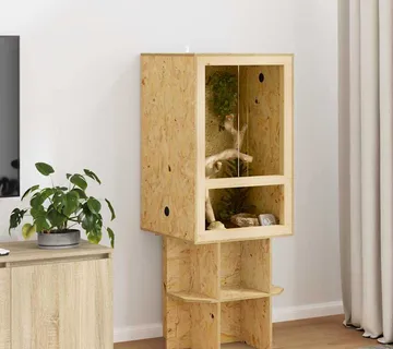 vidaXL Terarij Smeđa 50 x 50 x 80 cm OSB - Venlo