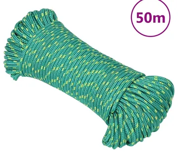 vidaXL Brodski konop zeleni 4 mm 50 m od polipropilena - Venlo