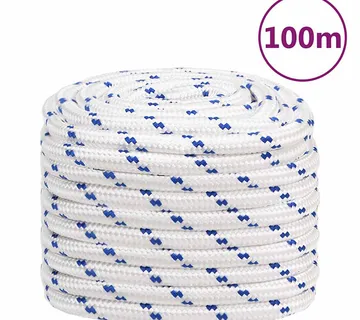 vidaXL Brodski konop bijeli 20 mm 100 m od polipropilena - Venlo