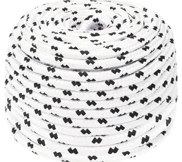vidaXL Pleteni brodski konop bijeli 6 mm x 25 m poliesterski - Venlo