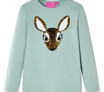 vidaXL Dječja majica dugih rukava srednja boja mente 116 - Venlo