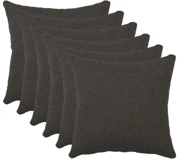 vidaXL Presvlaka za jastuk 6 pcs HEERLEN Tamnosiva 35 x 35 cm Bouclé - Venlo