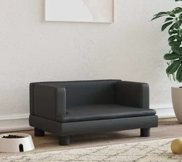 vidaXL Krevet za pse crni 60 x 40 x 30 cm od umjetne kože - Venlo