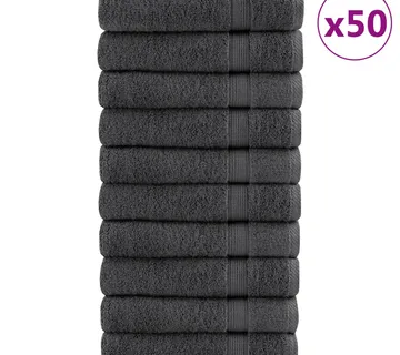 vidaXL Ručnici za ruke SOLUND 50 kom antracit 50 x 100 cm 600 gsm - Venlo