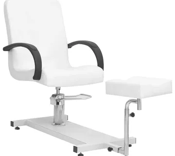 vidaXL Stolica za masažu s osloncem bijela 127x60x98 cm umjetna koža - Venlo
