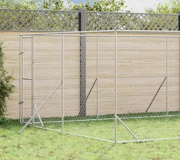 vidaXL Vanjski kavez za pse srebrni 4 x 8 x 2 m od pocinčanog čelika - Venlo