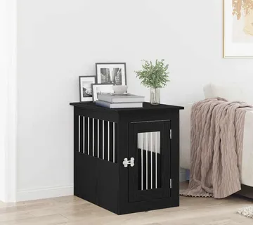 vidaXL Namještaj za pseću kabinu crni hrast 45x62x59 cm inženjerski drvo - Venlo