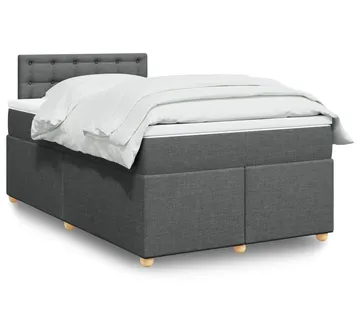 vidaXL Krevet box spring s madracem tamnosivi 120 x 190 cm tkanina - Venlo