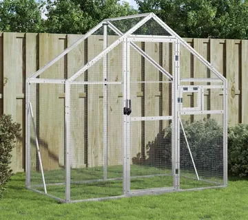 vidaXL Kavez za ptice srebrni 179 x 100 x 185 cm aluminijski - Venlo