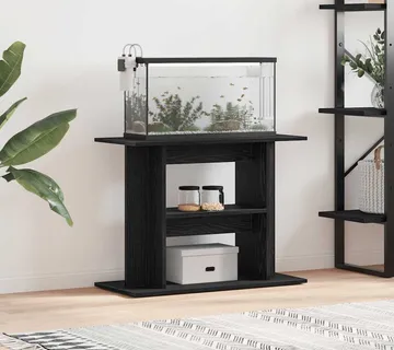 vidaXL Stalak za akvarij crni hrast 80x35x60 cm konstruirano drvo - Venlo