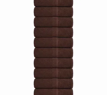 vidaXL Ručnici za pranje FROGN 10 kom smeđi 30x30 cm 360 g/m² - Venlo