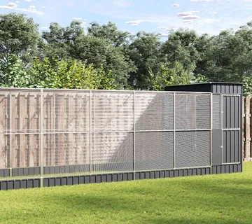 vidaXL Kavez za ptice s produžetkom srebrni 1244x203x216 cm čelični - Venlo