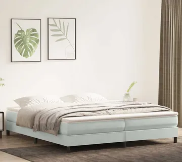 vidaXL Box Spring krevet bez madracem svijetlo sivi 200x220 cm baršun - Venlo
