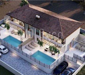KRK MALINSKA, dvojna kuća 140 m2 s bazenom - cover