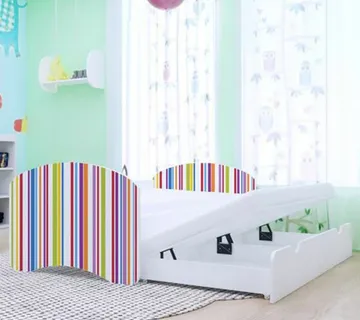 Drveni dječji krevet Happy duga s dodatnim ležajem – 160×80 - cover