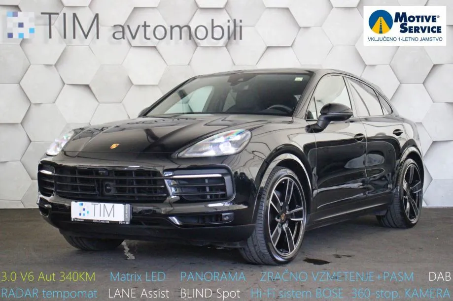 Porsche Cayenne Coupe 3. 0 V6T 4x4 Aut SPORT Chrono+ PANOMatrix LED BOS - cover