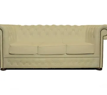 Chesterfield Trosjed Class Leather | 3-sjedišta | Vanilla - cover