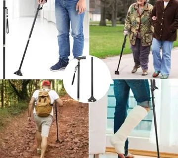 Sklopivi štap za hodanje s LED svjetlom i fleksibilnom bazom - cover