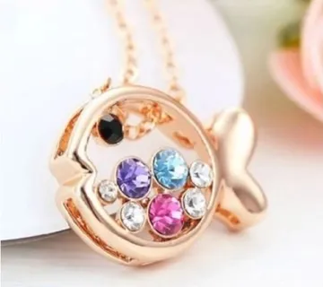 Kristalna ogrlica Small Fish Austrian Rhinestone - cover