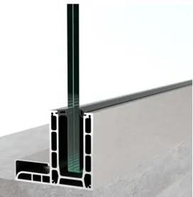 Kontinuirana aluminijska vodilica za staklene ograde BV 9900L - cover