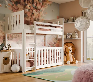 Drveni dječji krevet na kat Cris 200×80 – puno drvo - cover