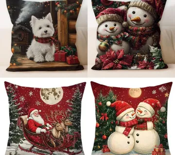 Set od 4 božićne jastučnice - Mix 45x45cm - cover
