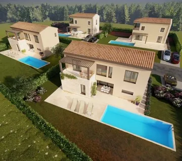 BADERNA- MODERNE VILE U IZGRADNJI SA BAZENOM (prodaja) - cover