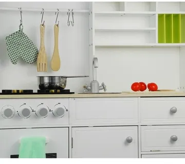 Drvena kuhinja za igru Ana - zeleno/bijela - cover