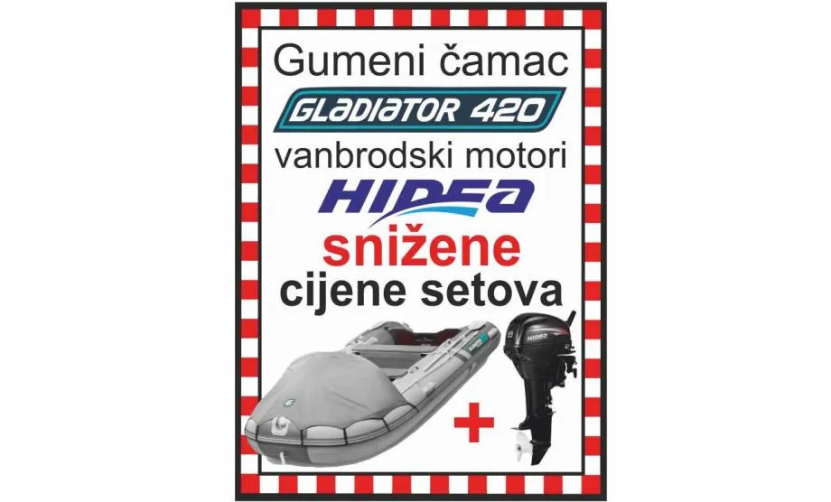 SET GUMENJAK GLADIATOR 420 + MOTORI HIDEA - cover