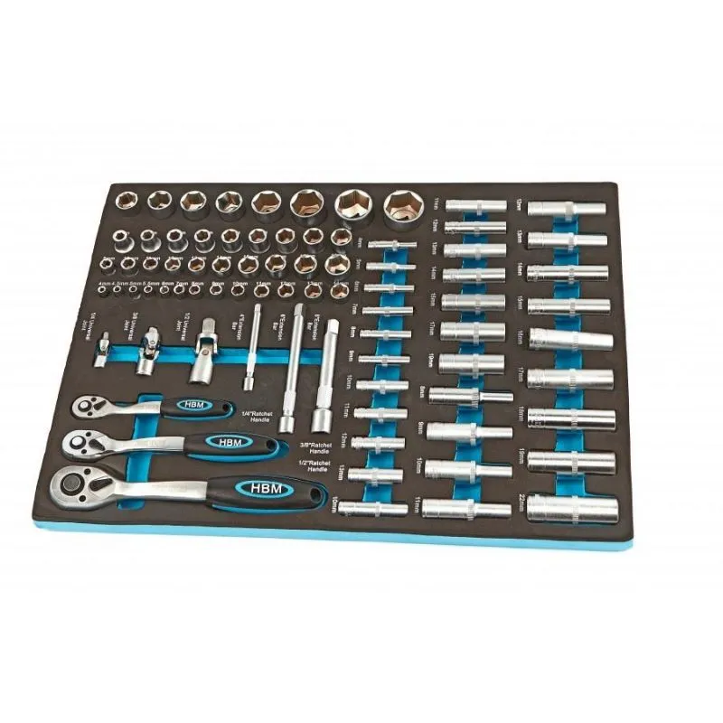 81-dijelni set nasadnih ključeva s račnama, 1/4", 3/8". 1/2" - cover