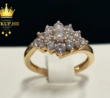 ZLATNI PRSTEN S DIJAMANTIMA 0,69CT / R1, RATE ! - cover