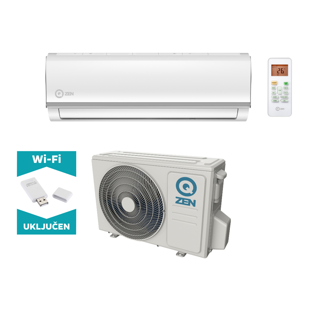 QZEN KLIMA START INVERTER PLUS ZE-12WSE/ZE-12OSE 3,5kW WIFI + WIFI MODUL - cover