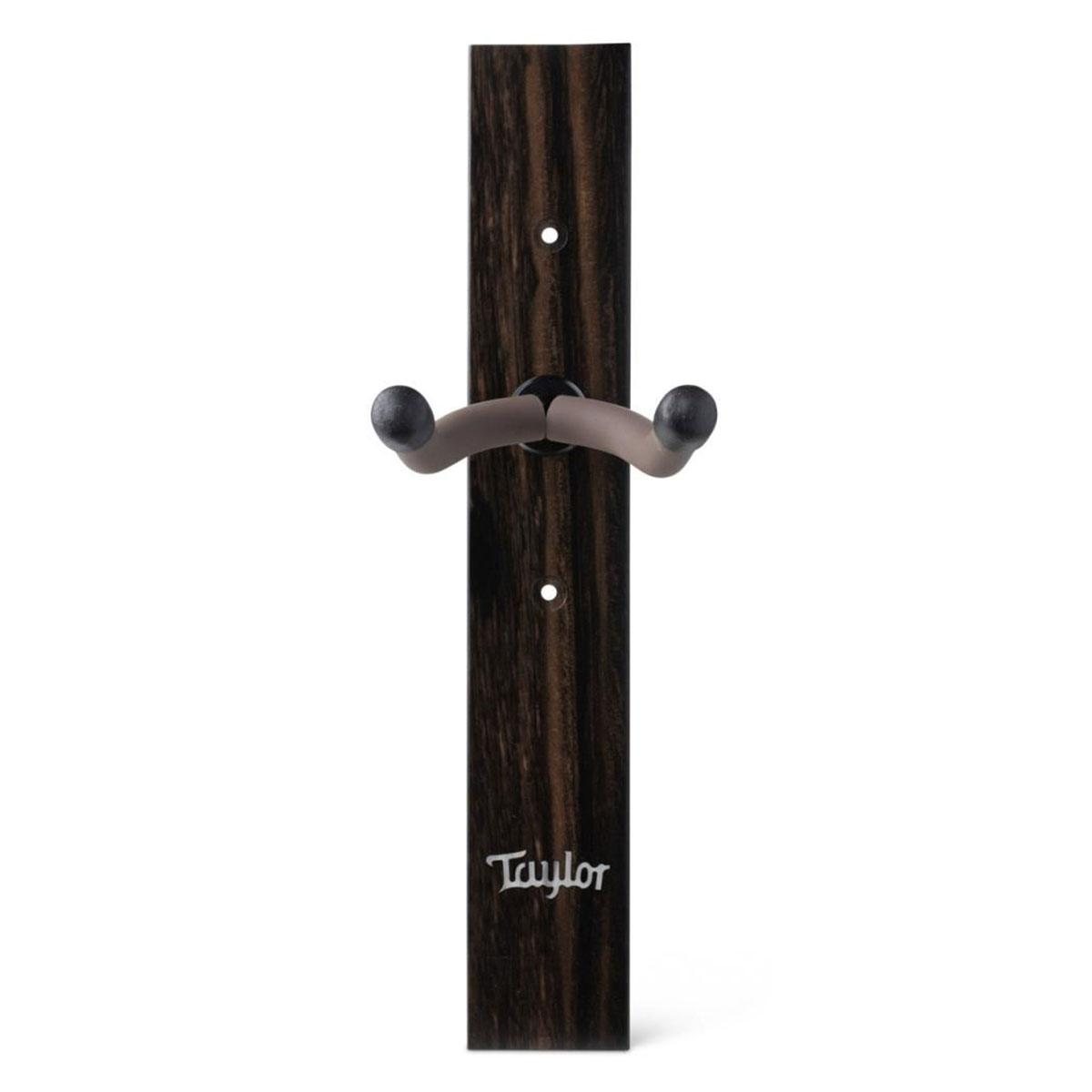 TAYLOR GUITAR WALL HANGER, EBONY, ACRYLIC LOGO INLAY - cover