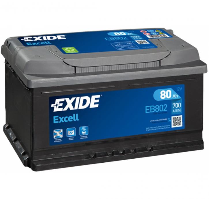 Akumulator EXIDE Excell 12/80Ah EB802 - cover