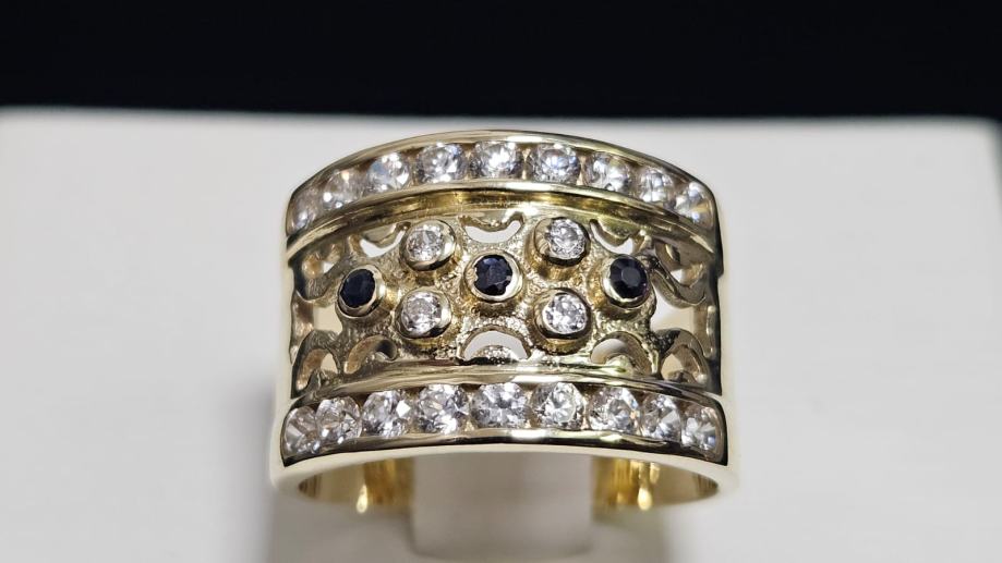 ZLATNI PRSTEN 14K 7,48G S DIJAMANTIMA 0,40CT/ R1, RATE - cover