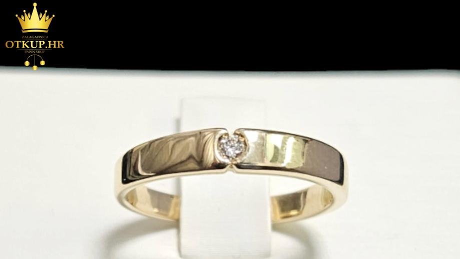 ZLATNI PRSTEN 14K 3,04G S BRILIJANTOM 0,03CT/ R1, RATE - cover
