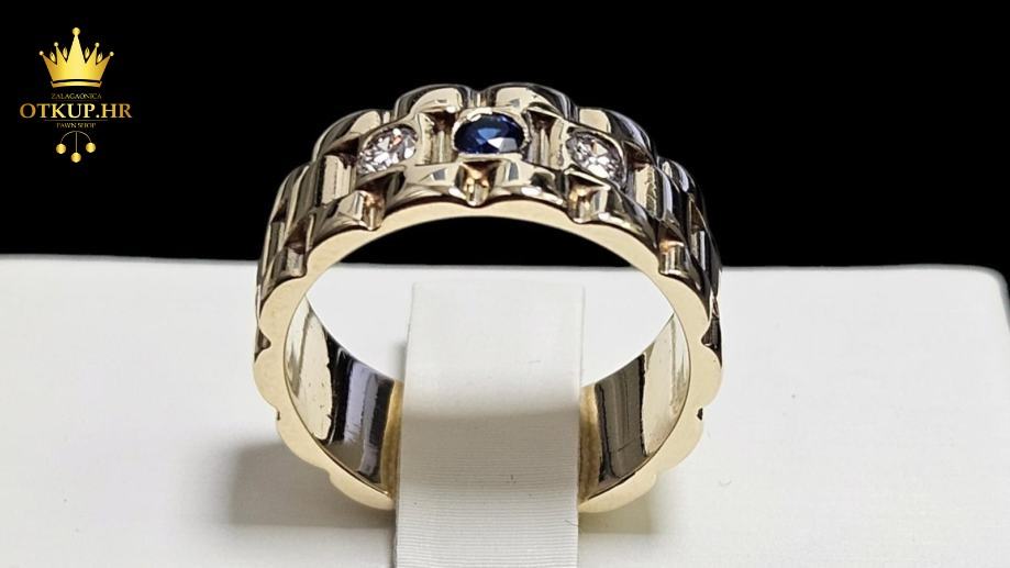 ZLATNI PRSTEN 14K 8,87G S DIJAMANTIMA 0,14CT/ R1, RATE - cover