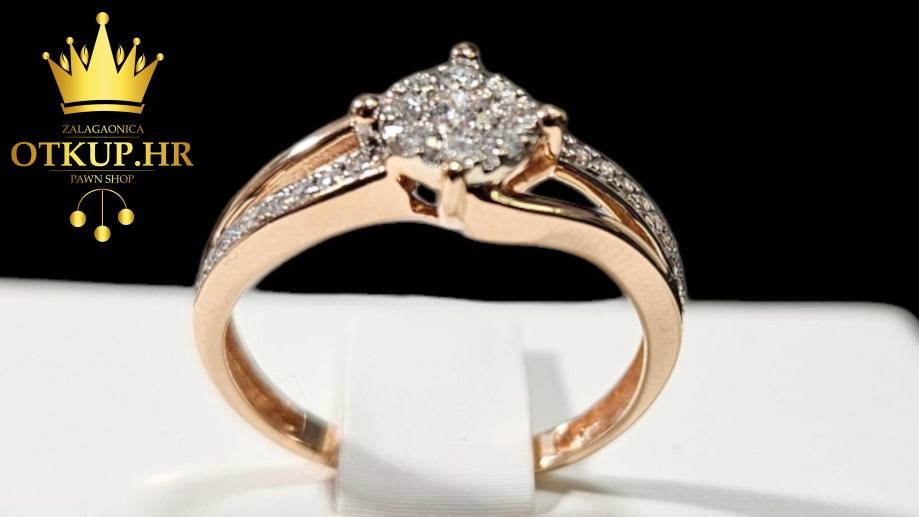 ZLATNI PRSTEN 18K 2,16G S DIJAMANTIMA 0,20CT/ R1, RATE - cover