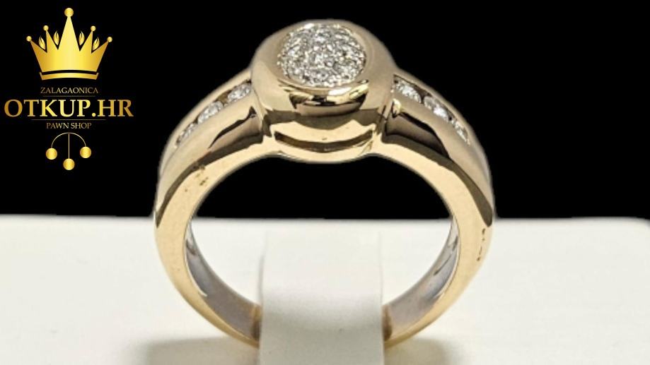 ZLATNI PRSTEN 18K 7,72G S DIJAMANTIMA 0,25CT/ R1, RATE - cover