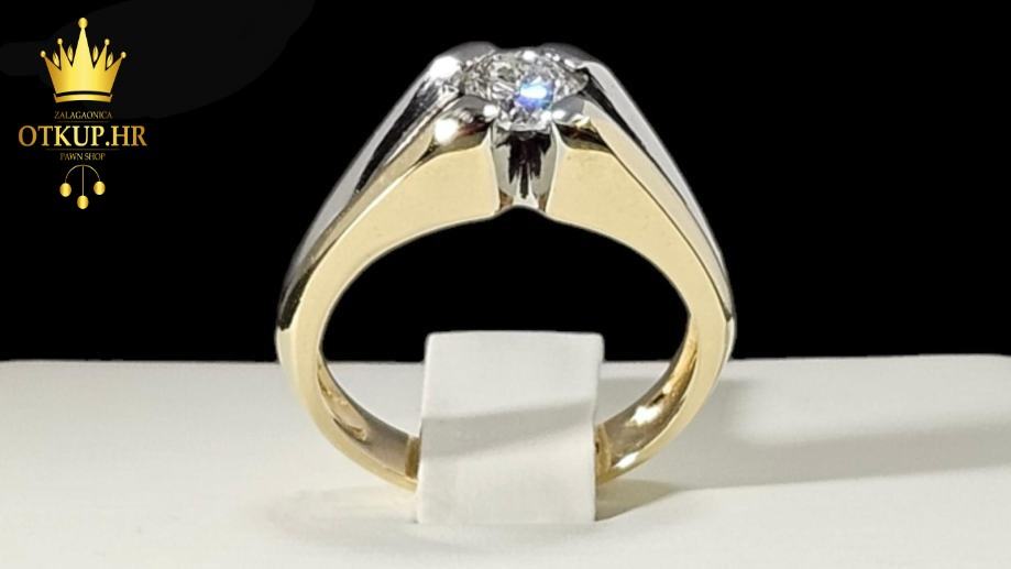 ZLATNI PRSTEN 18K 7,39G S BRILIJANTOM 0,40CT/ R1, RATE - cover